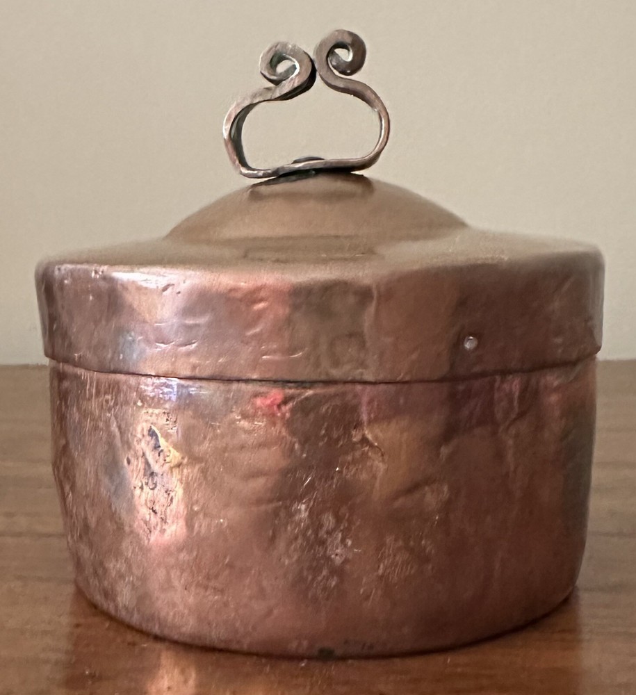 Vintage Hammered Candy Pot With Lid