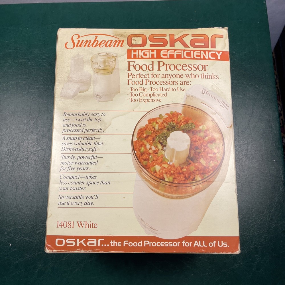 Original Sunbeam OSKAR 14081 Mini Food Processor With Complete Accessories