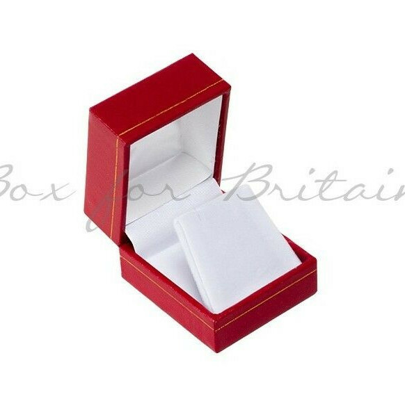 Leatherette Earring, stud Box Red 1 Stud, Earring Boxes, Wholesale price.
