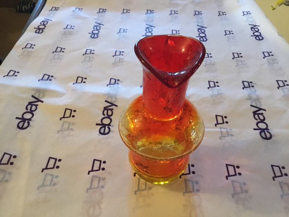 Small crinkle glass pitcher