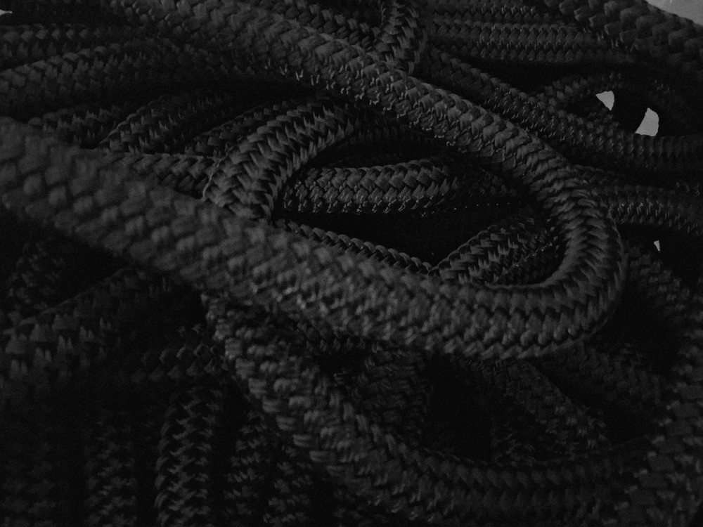 5/8 x 35 ft. Double Braid-Yacht Braid Polyester Rope. Black