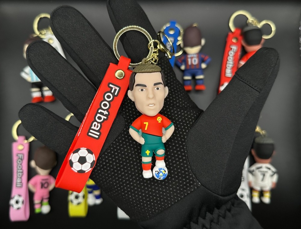 3D Soccer Figure Player Keychain