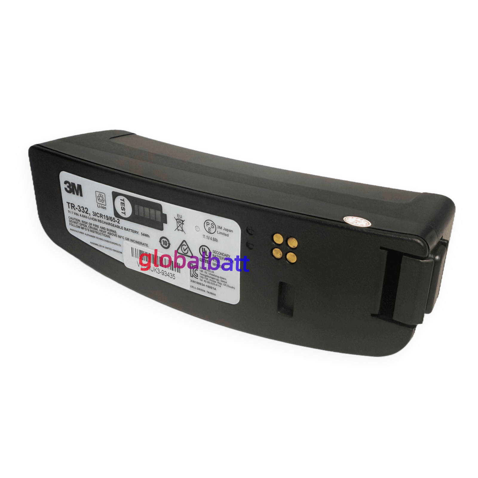 New Original 4.8Ah TR-332 Battery for 3M Versaflo TR-300 PAPR, TR-300N+, TR-301N