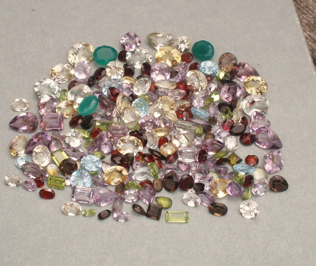 Gem mix semiprecious loose natural gems over 200 carats
