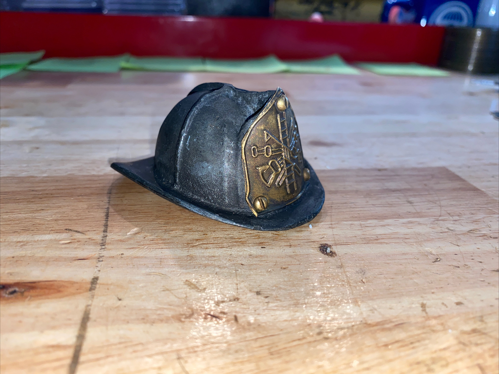 Firefighter Helmet Cast Iron Beer Bottle Opener Fireman Fire Chief Patina GIFT