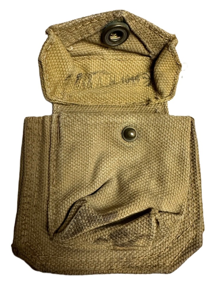 ENFIELD WWII SINGLE CANVAS POUCH DATED 1944.
