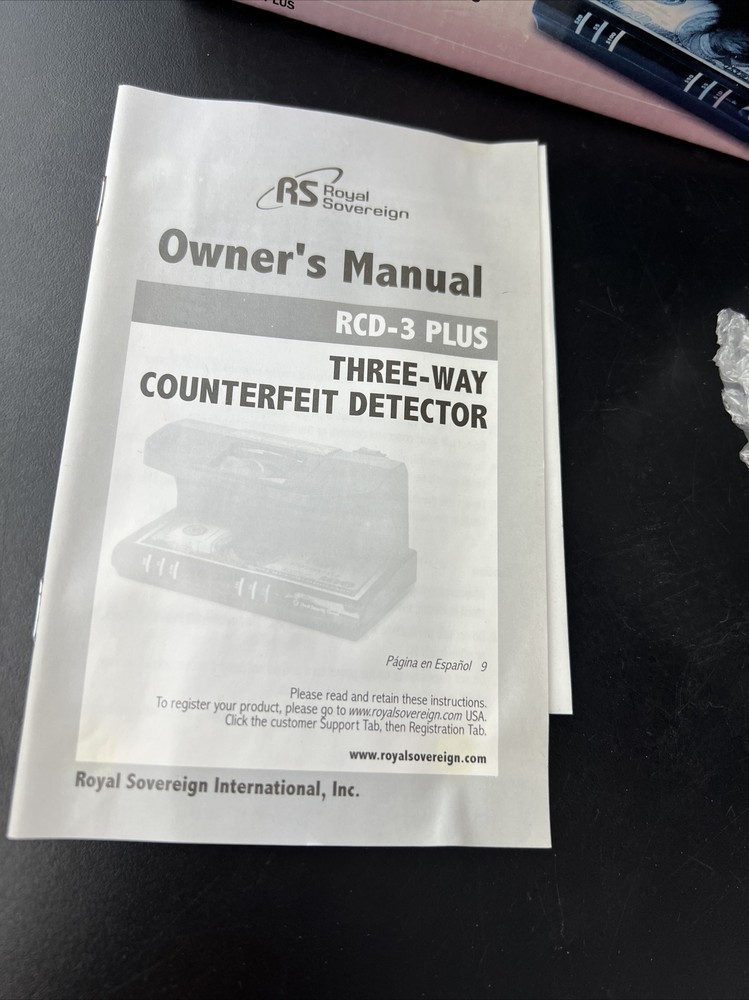 Royal Sovereign RCD-3PLUS Counterfeit Detector RCD-3PLUS