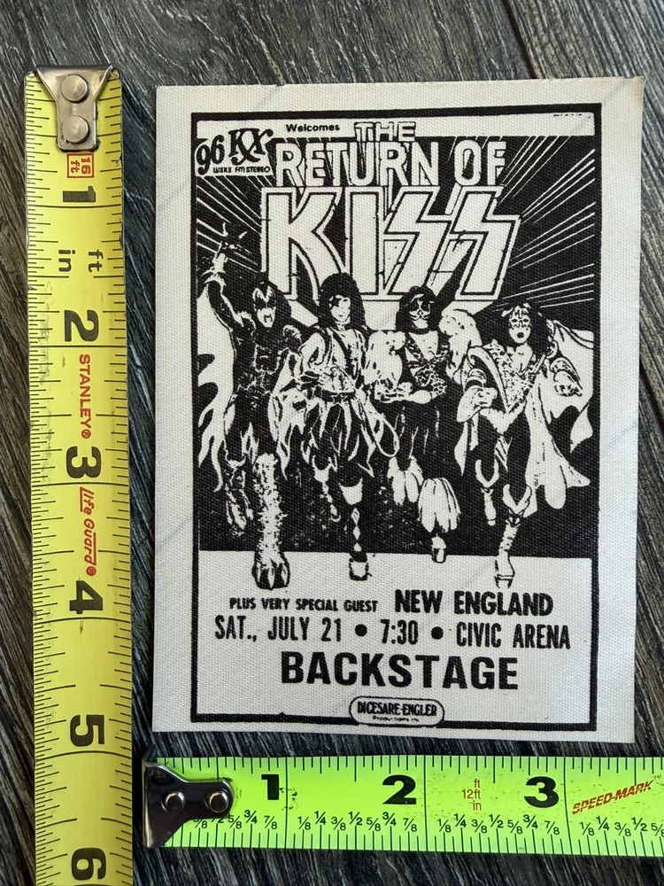 KISS Pass Dynasty Tour Concert Pittsburgh July 21 Black Vintage Kiss Aucoin B