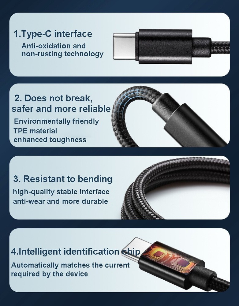 5 FT 60W USB-C Fast Charging/Data Cable for Apple iPad Pro