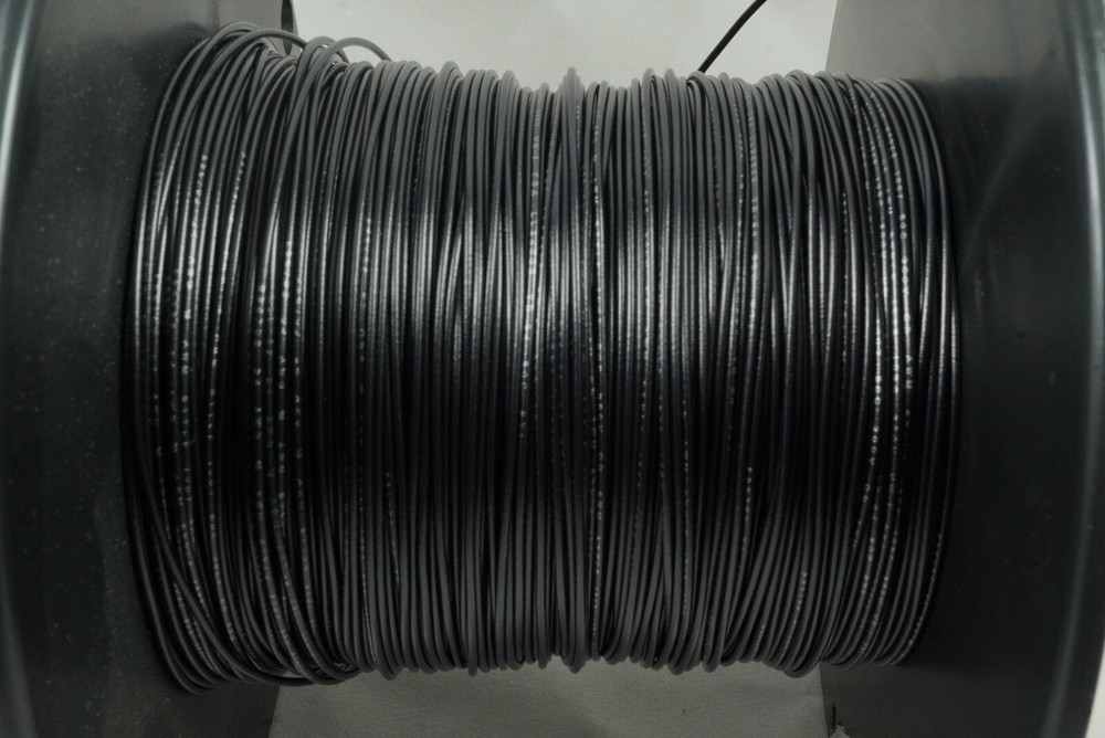 100ft Coil 24 AWG Solid Core Wire 300V 24 gauge Black