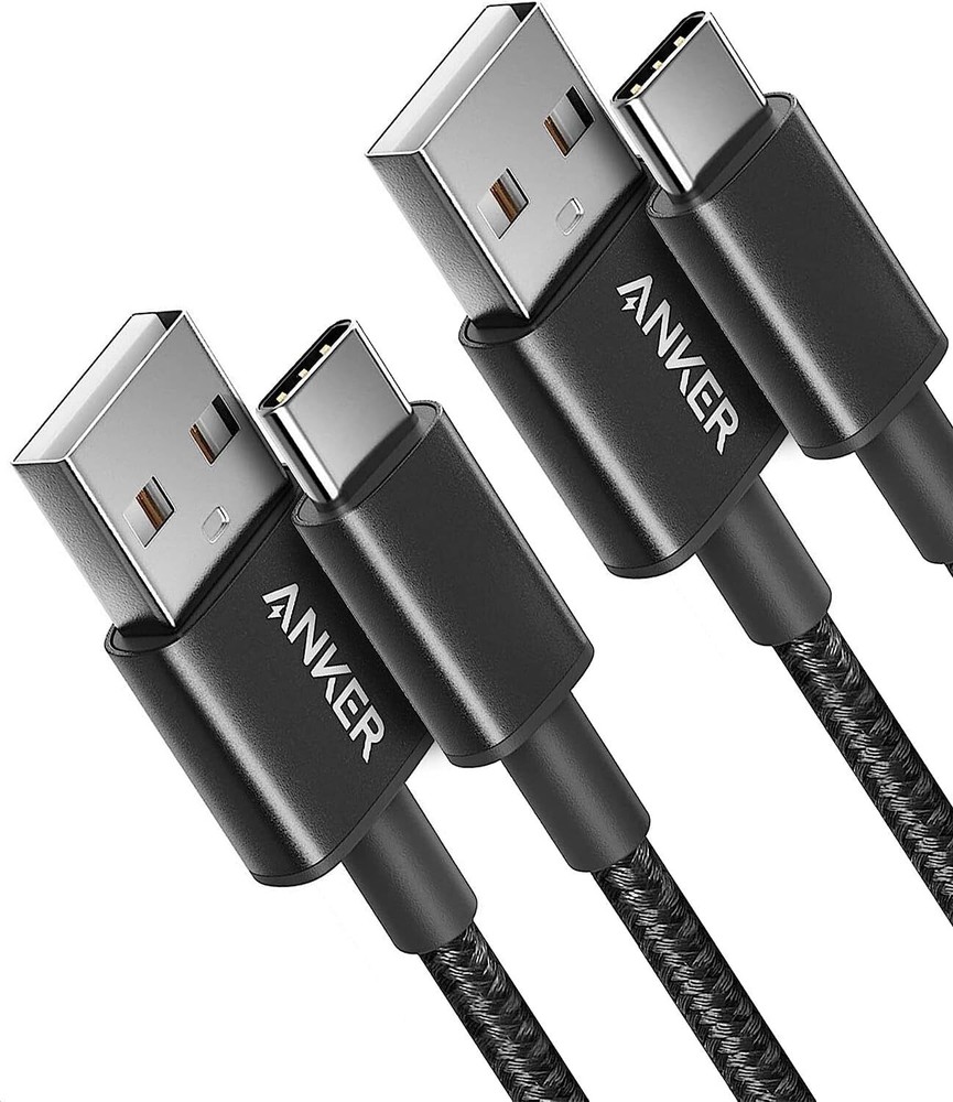 Anker Cable [2-Pack, 3ft] Premium Nylon USB A to Type C Charger Cable