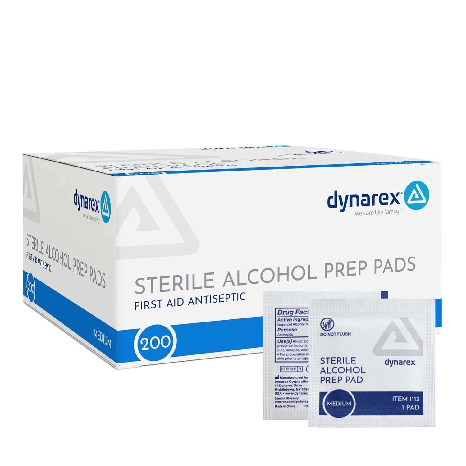 Sterile Alcohol Prep Pads - Medium - 70% Isopropyl Alcohol, I