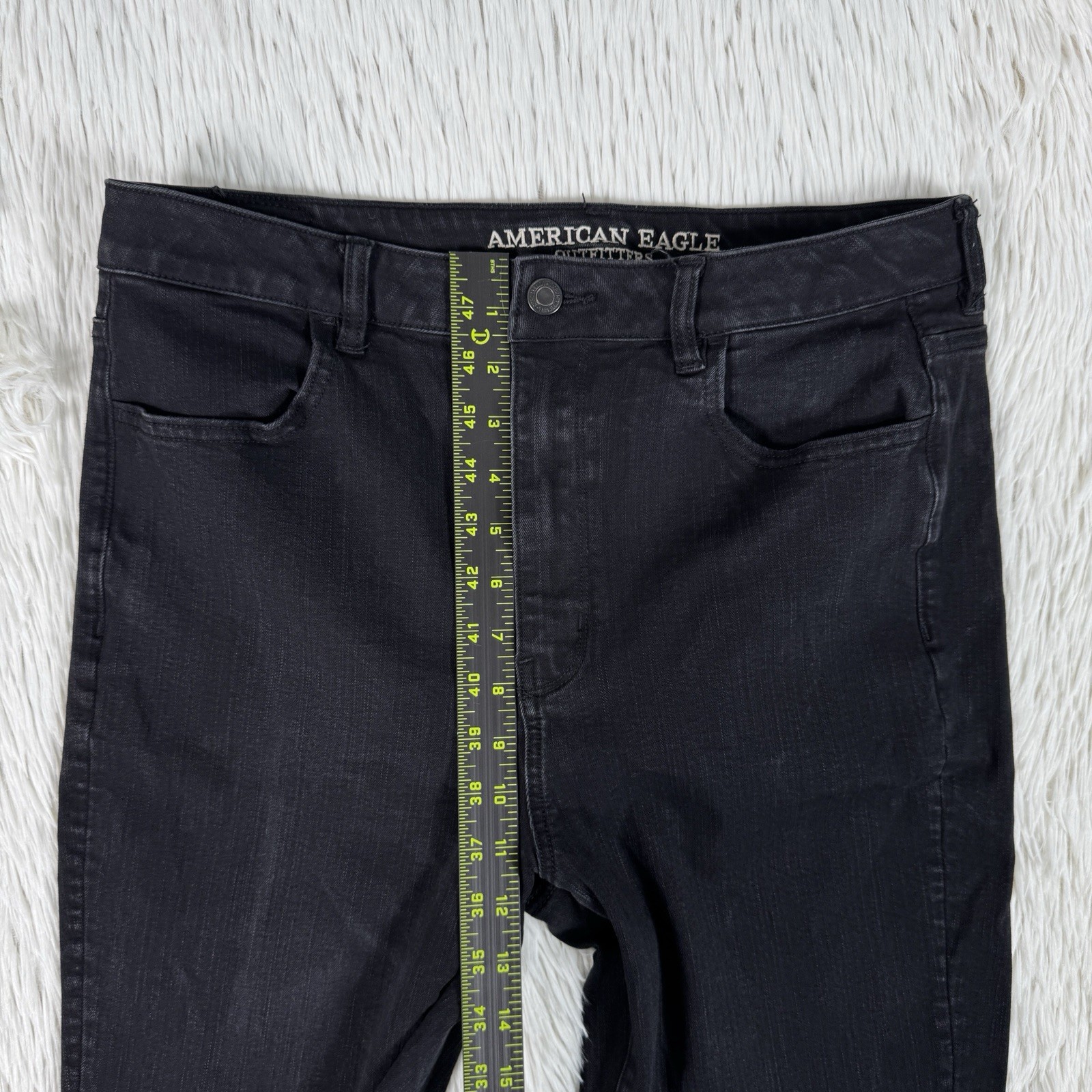 American Eagle Black Super High-Rise Jegging Denim Jeans Women's Size 14R