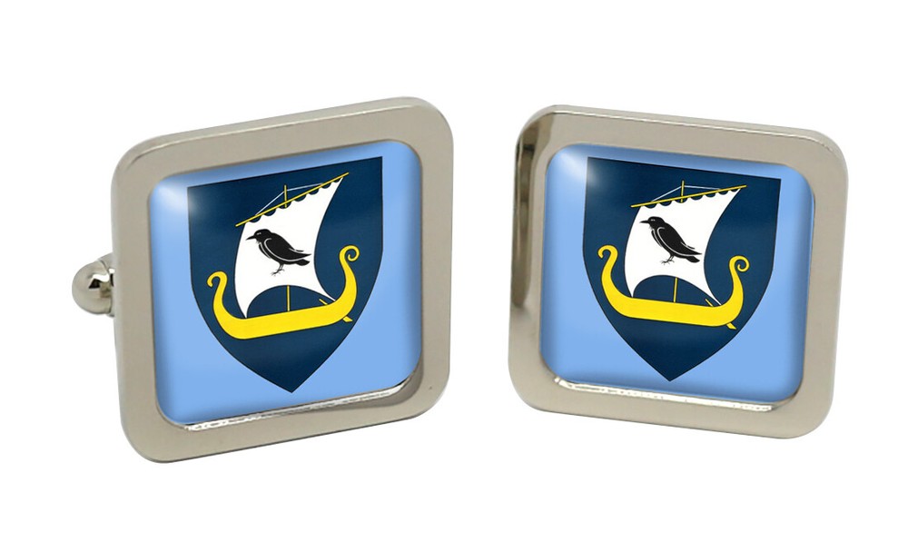 Caithness (Scotland) Square Cufflink in Chrome Box