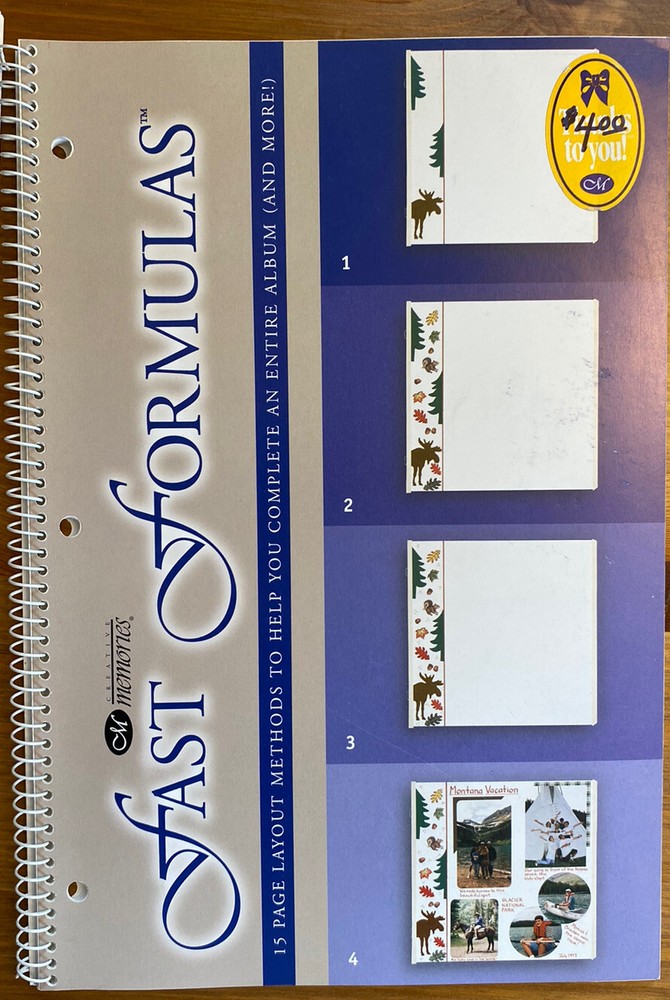 Creative Memories Fast Formulas New Formulas￼ Sprial Bound Book Formulas