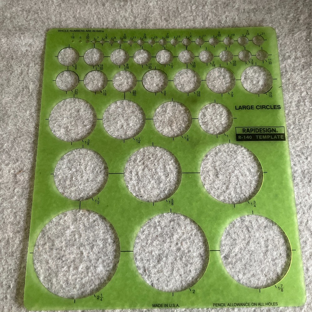 Lot/8 Vtg Drafting Templates RapiDesign Large Circles Lettering Guide Triangle