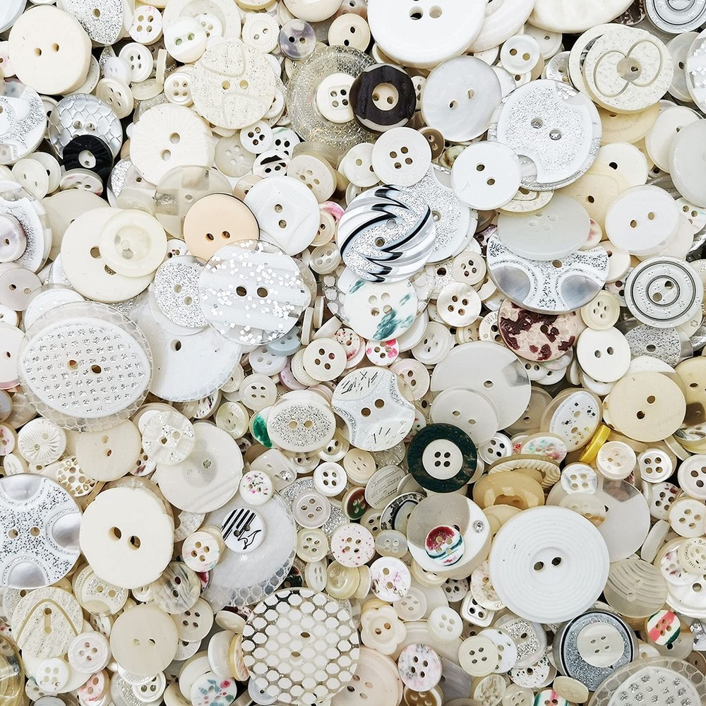 1600Pcs Shell Buttons for Crafts Assorted Sizes Button Shell in Bulk Shell Cr...