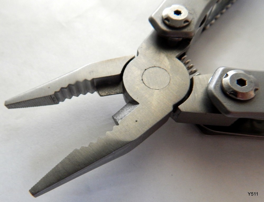 Gray Steel Multi Tool Pocket Knife w/ Sheath