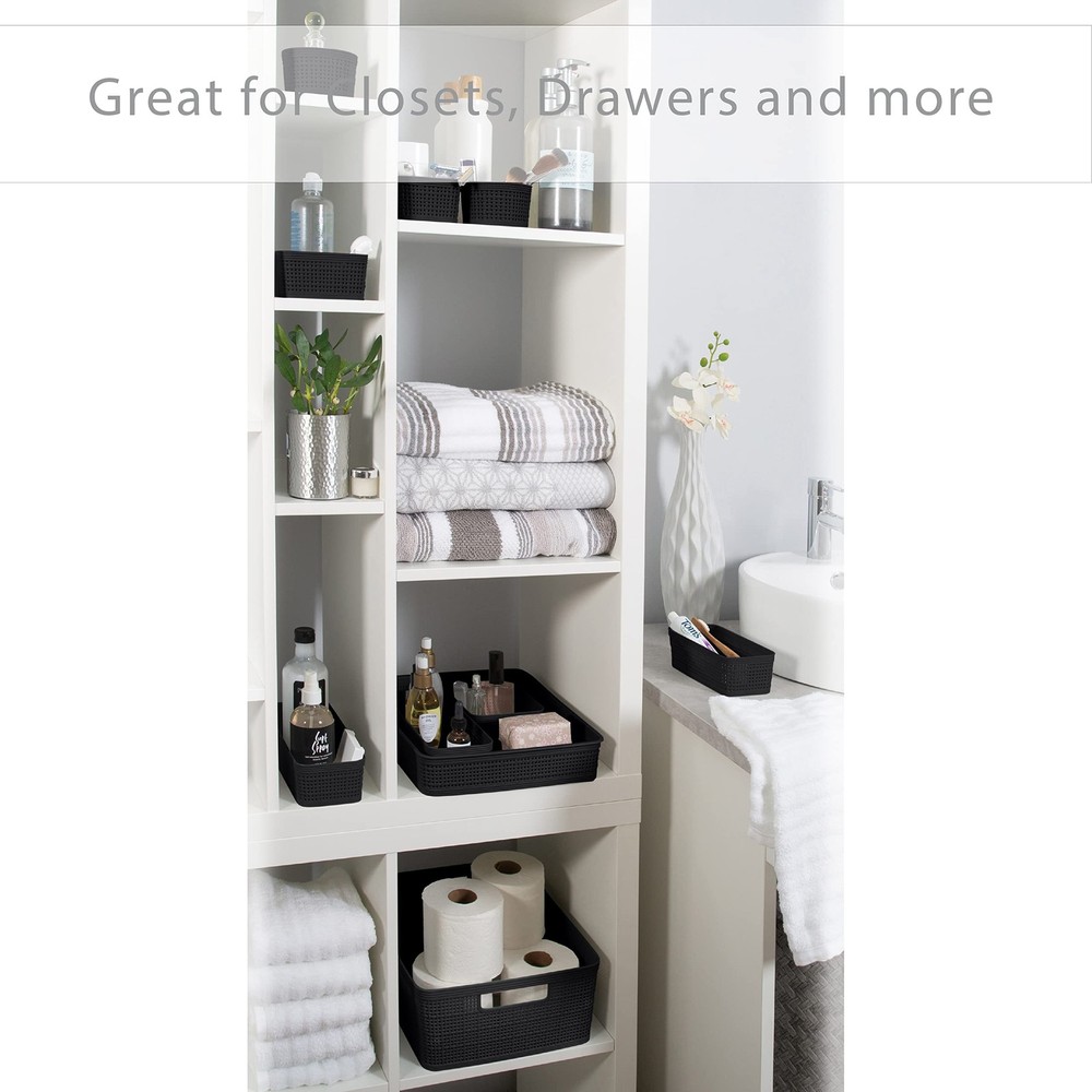 10 Piece Organizing Set | Multiple Size Bins | Multipurpose | Office | Desk |...