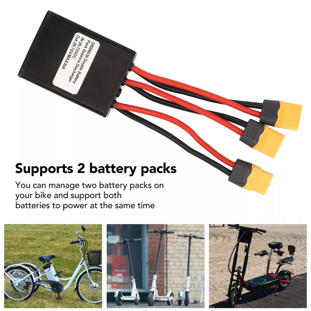 Dual Battery Connection Adapter Switcher Module Increase Battery Capacity Ebike