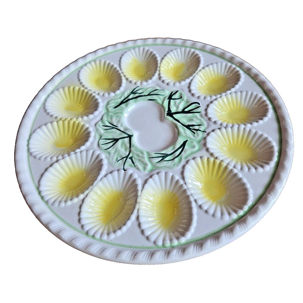 Norleans Deviled Egg Platter White Tray Serving Plate
