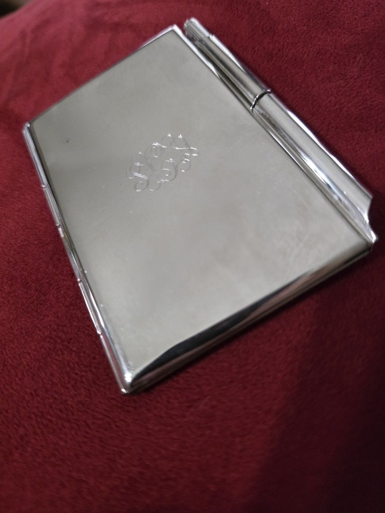 Antique Silver Case with Notepad and Pen