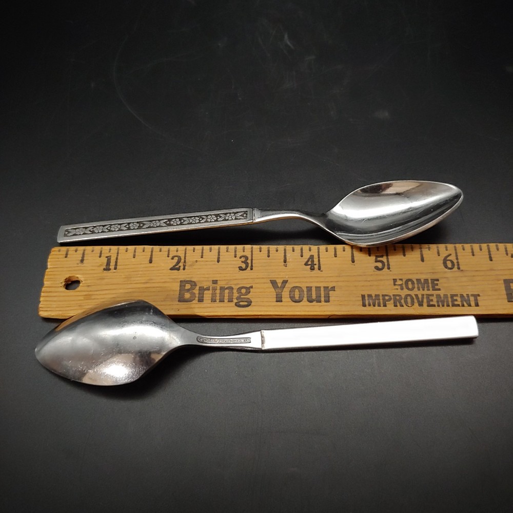 4 Oneida Phoenix Profile Teaspoons - 6" Stainless Steel