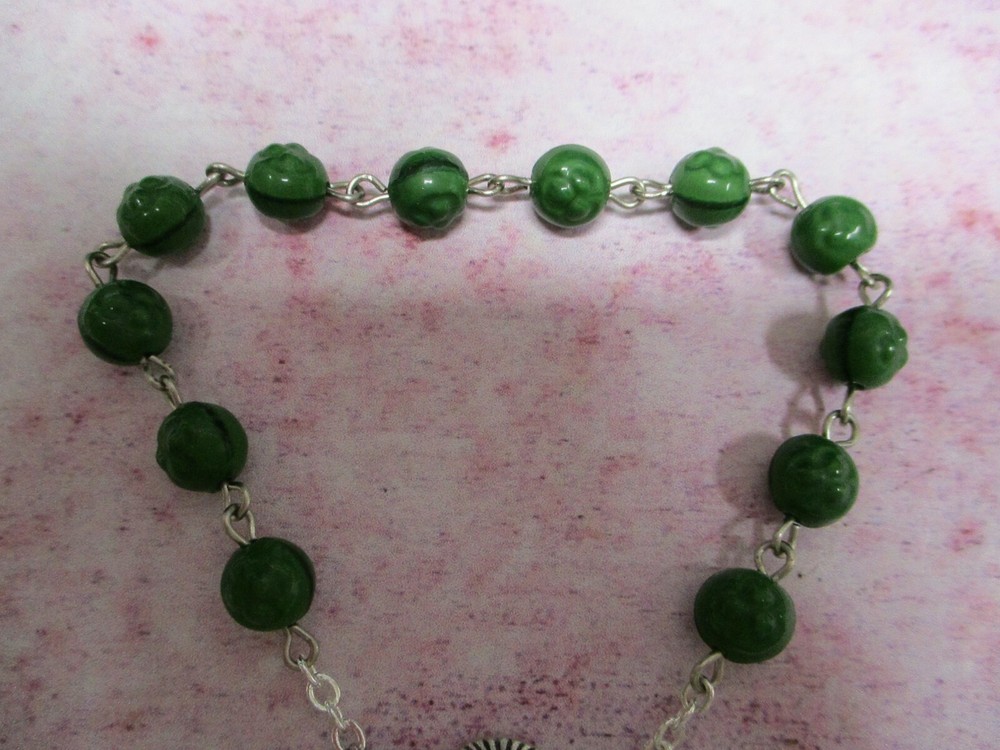 Saint St. Patrick Chaplet (8 mm Green ceramic beads)