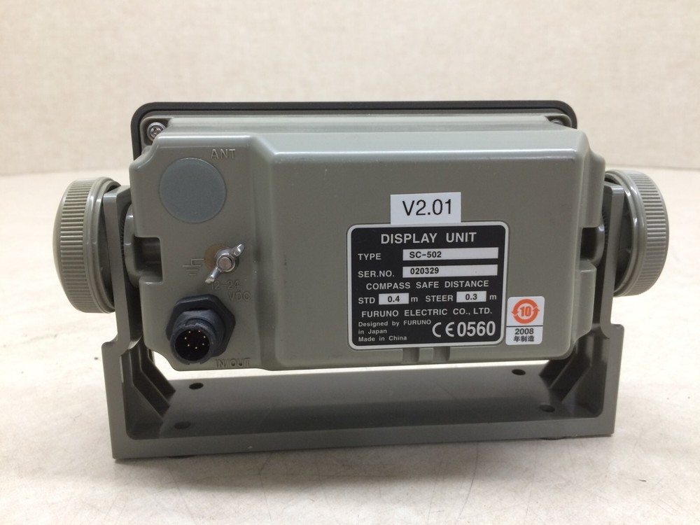Furuno SC-502 Satellite Compass Display Head V2.01 Bracket Screen Button
