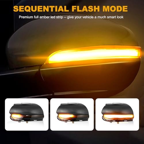 Sequential LED Turn Signal Side Mirror Indicator Light Compatible with VW GOLF