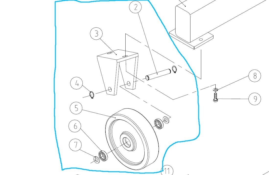 Upper wheel for F1.2x710 Throat English Wheel