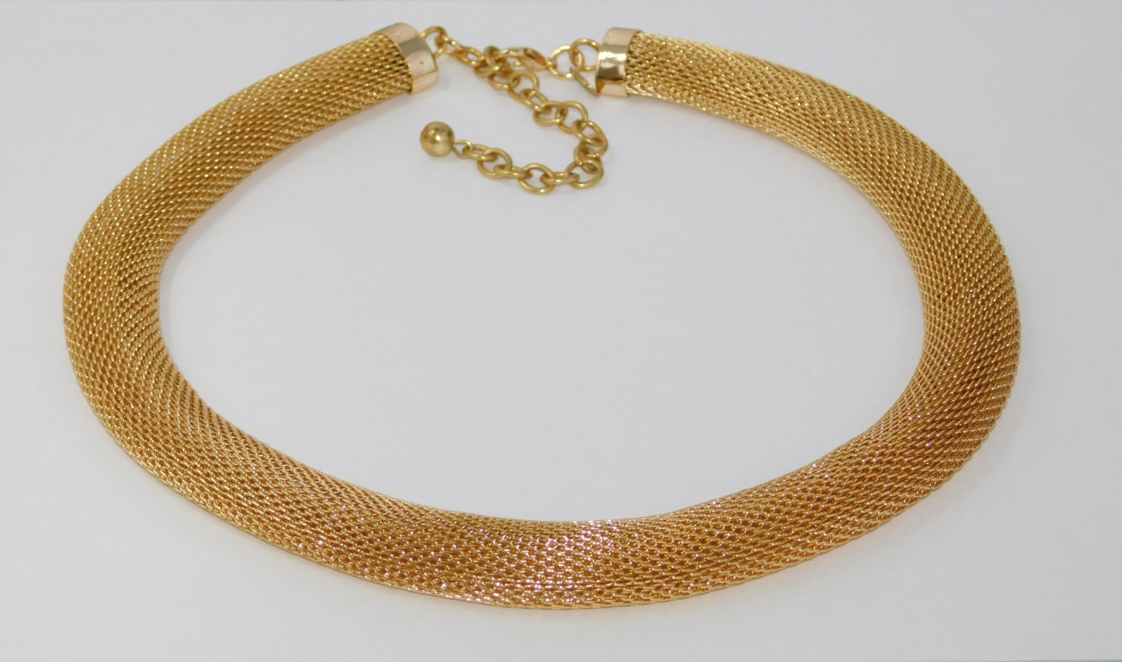 Vintage JOAN RIVERS Gold Tone Mesh Necklace