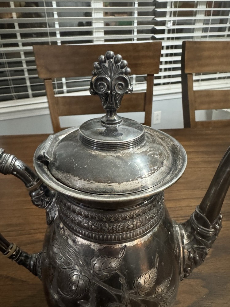 Antique Meriden Britannia Teapot Silver Plated Pattern 1925