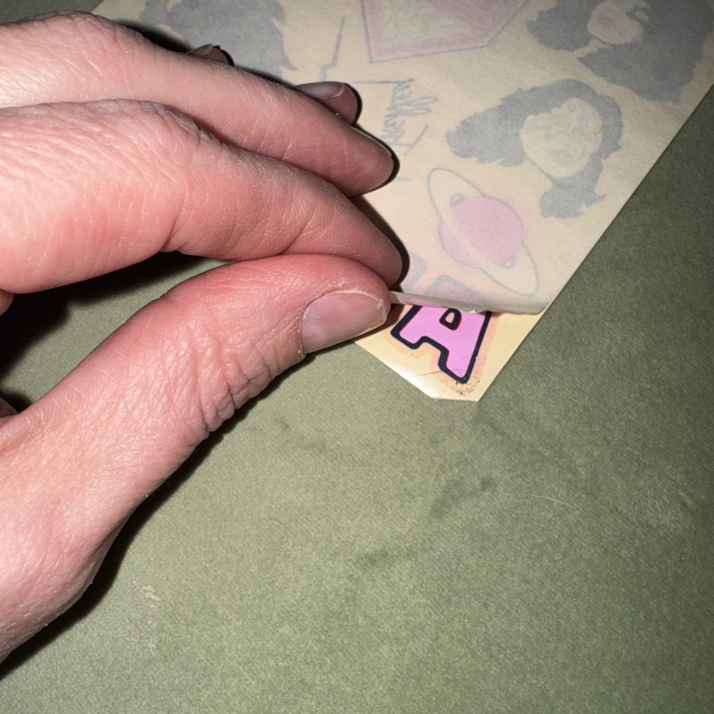 KISS Vintage Original Temporary Tattoo Sheet 1977 Album Insert Ace Frehley RARE