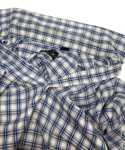 J.C.PENNY Check shirt White× Blue