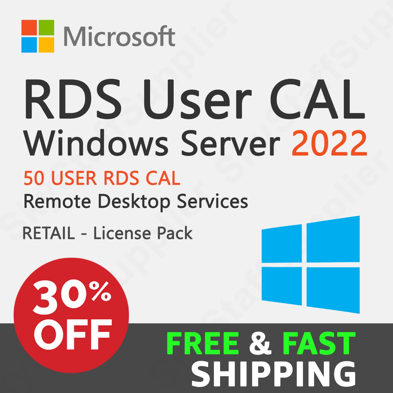 WINDOWS SERVER 2022 RDS [REMOTE DESKTOP SERVICES] 50 USER CAL NEW SEALED