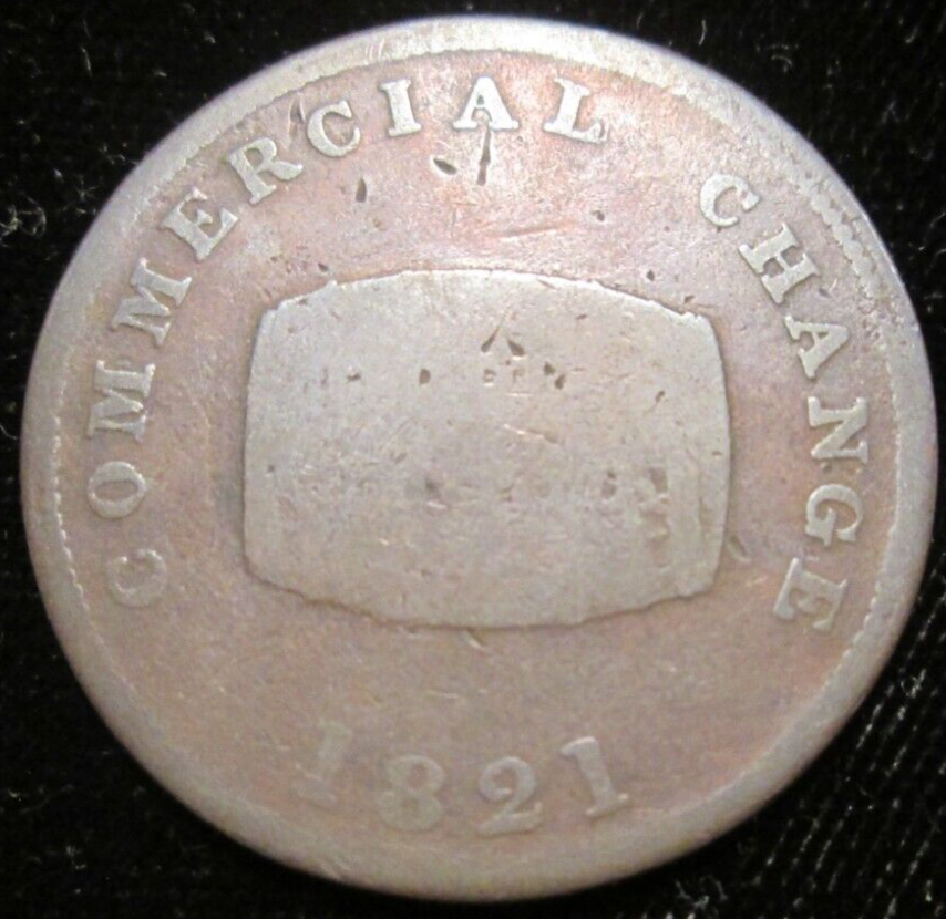 1821 Upper Canada Halfpenny Token