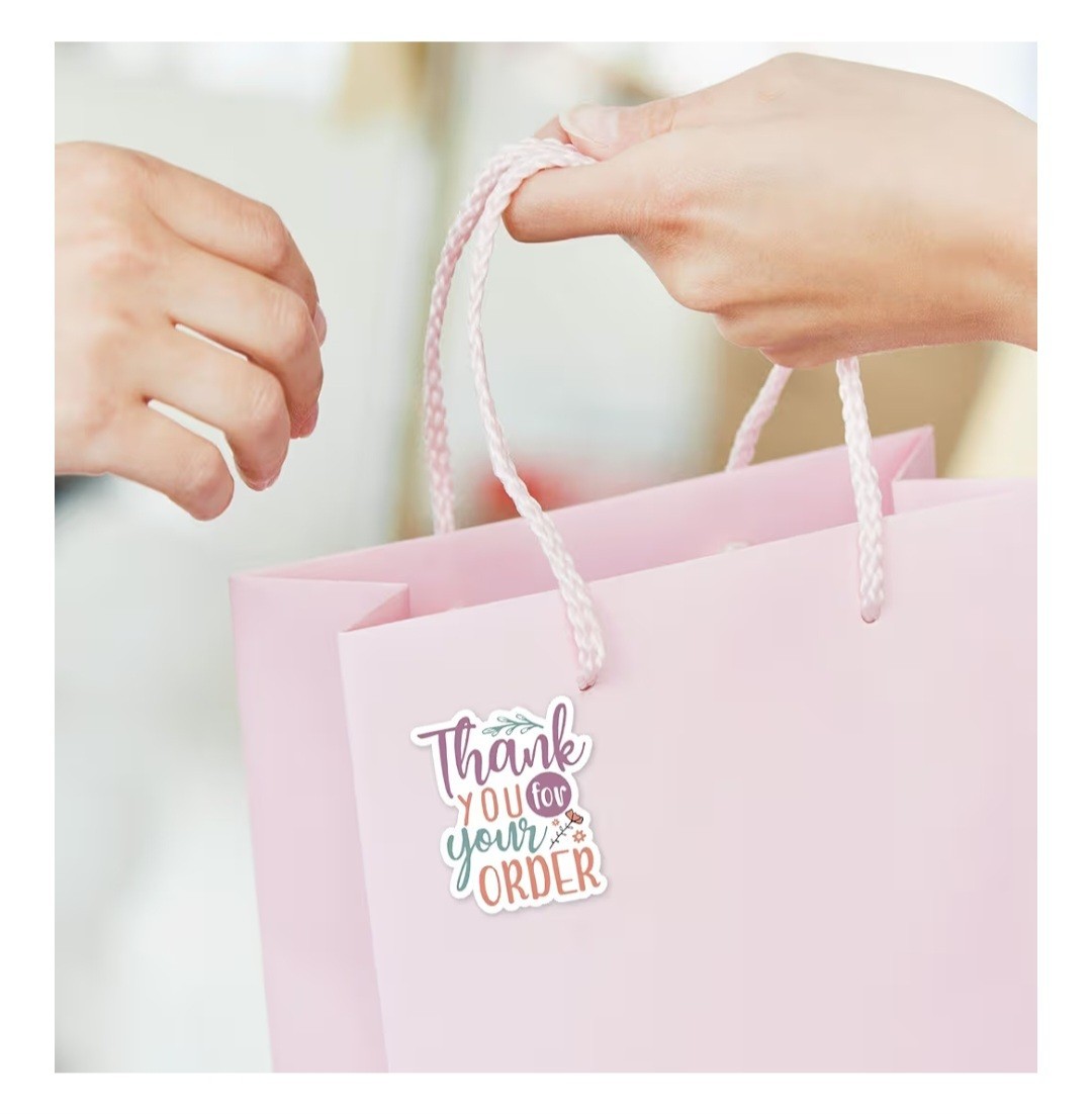 20 Count Thank You for Your Order Stickers for Business