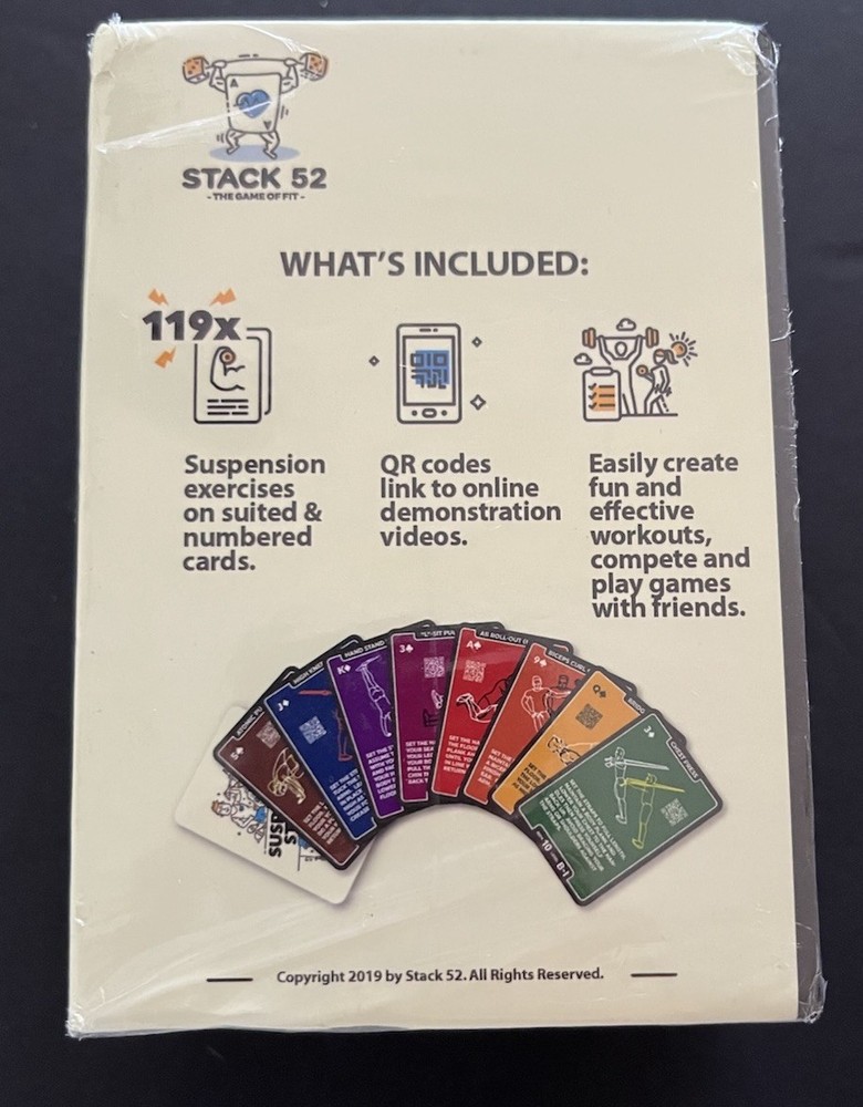 Suspension Stack 52 Bodyweight Exercise Cards Workout Playing Cards Mega Pack
