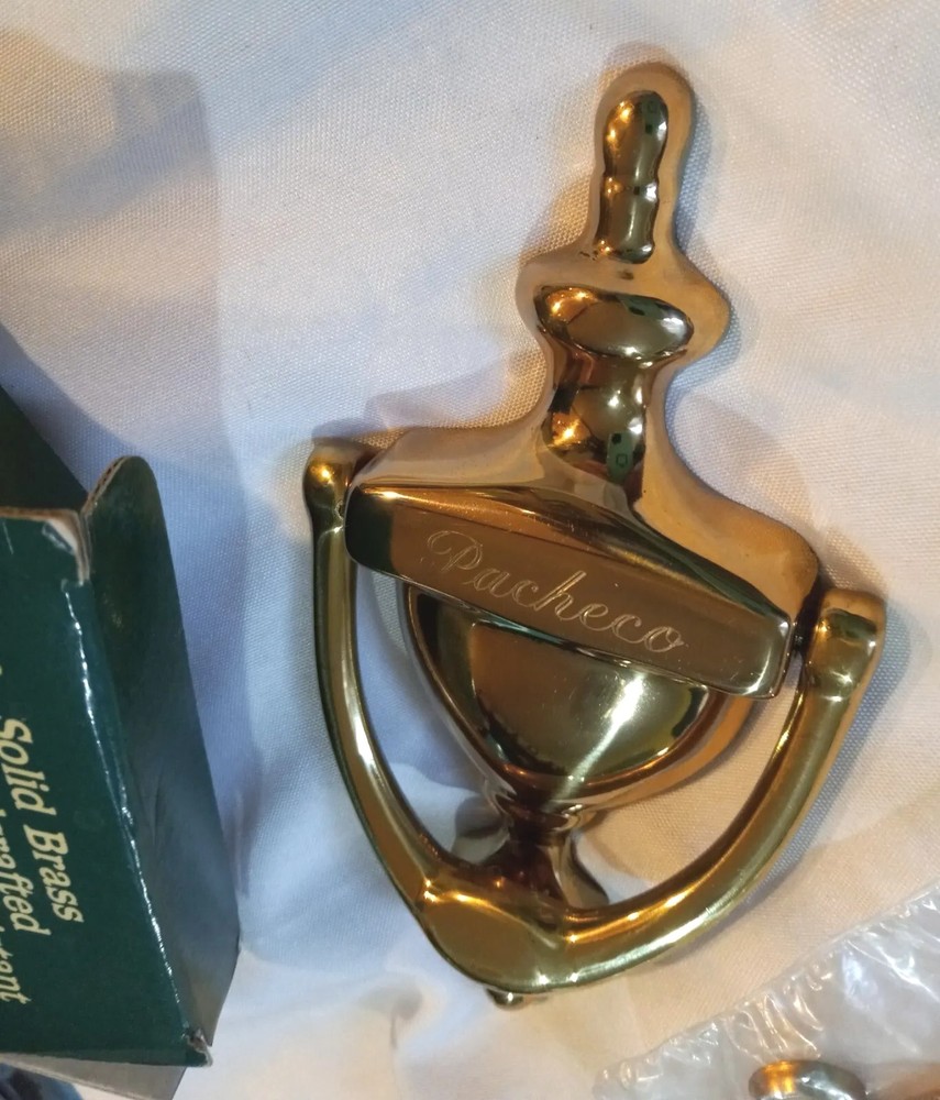 Brass Door Knocker. Things Remember Spain. MONOGRAM..  PACHECO