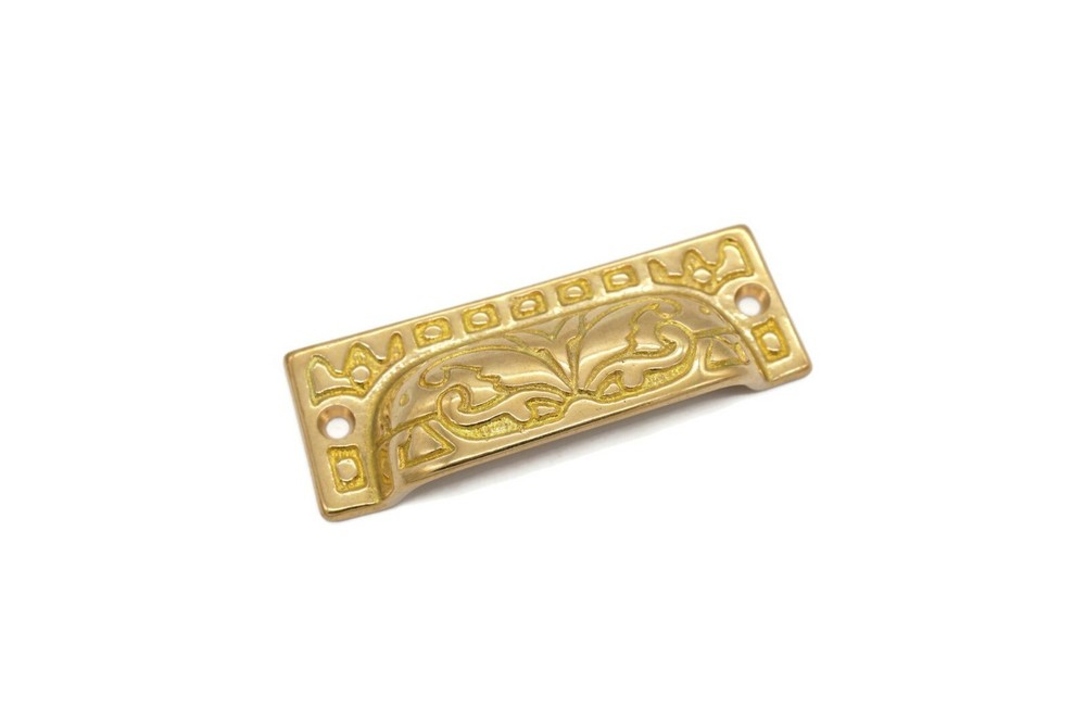 Brass Bin Pull Victorian Eastlake Bin Cup Pull Marine Cabinet Pull Boat Bin Pull