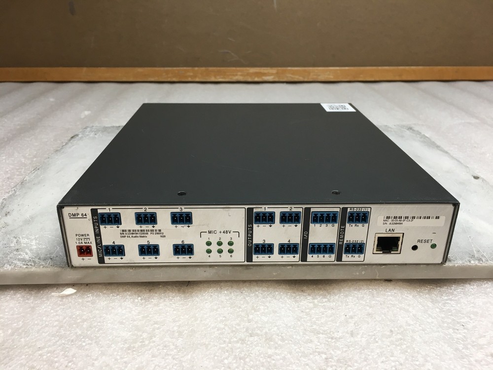 Extron DMP 64 Digital Audio Matrix Processor PWR Adapter Not incl.