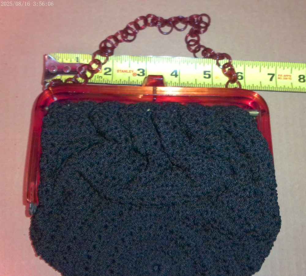 VINTAGE BAKELITE CATALIN CHAIN PURSE HANDBAG