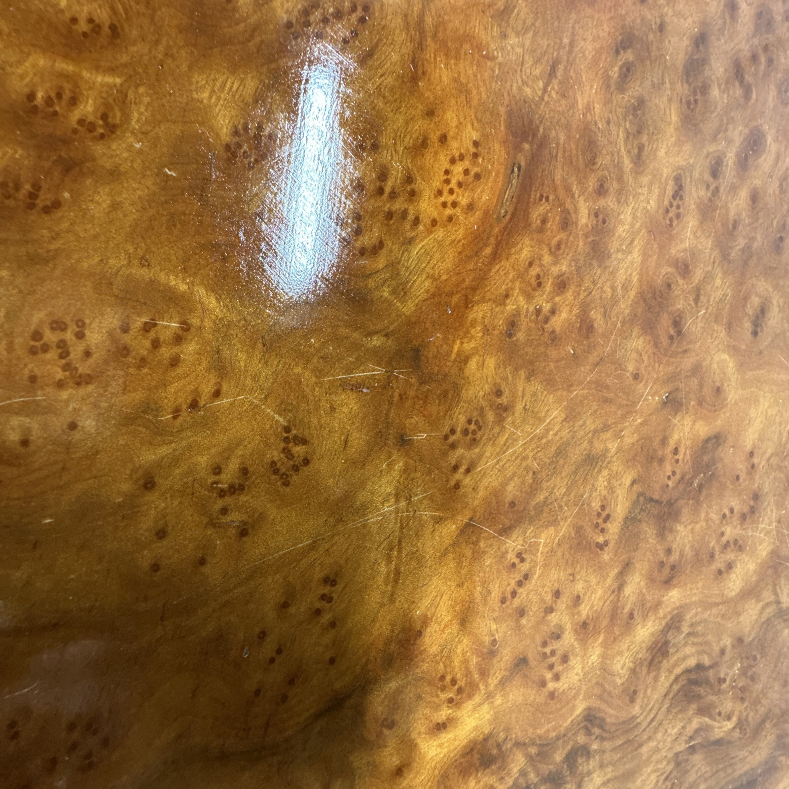 Vintage Asian Burl Wood and Brass Tansu Chest Mid Century 1970's Elegant