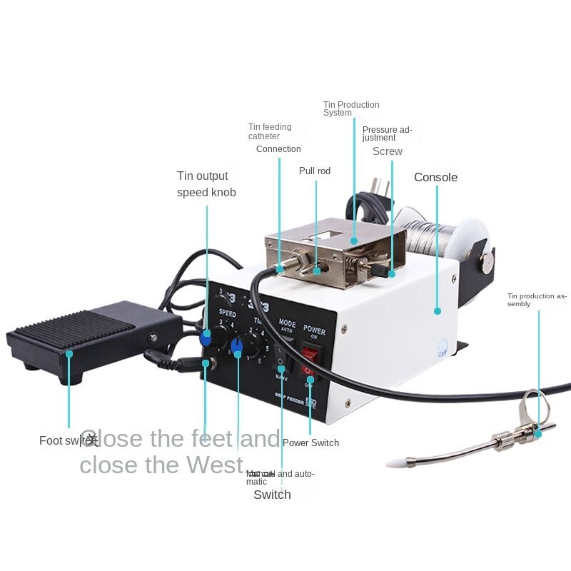 Full Automatic Tin Machine Automatic Tin Wire Machine Solder Wire Feeder 220V//