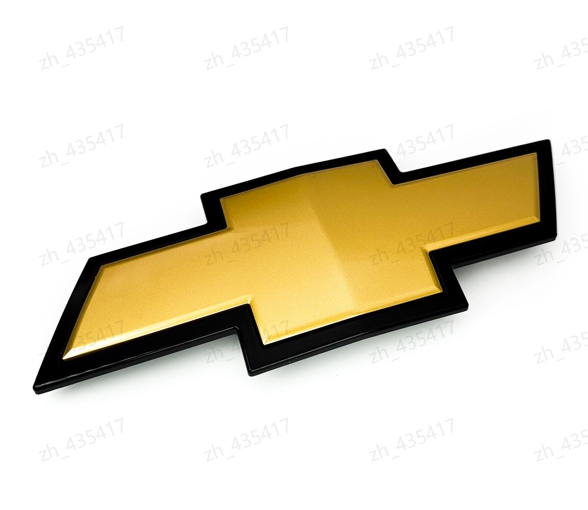 Front Bowtie Emblem Gold Black Fit 2011-2014 Silverado 2500HD 3500HD PN 22829420