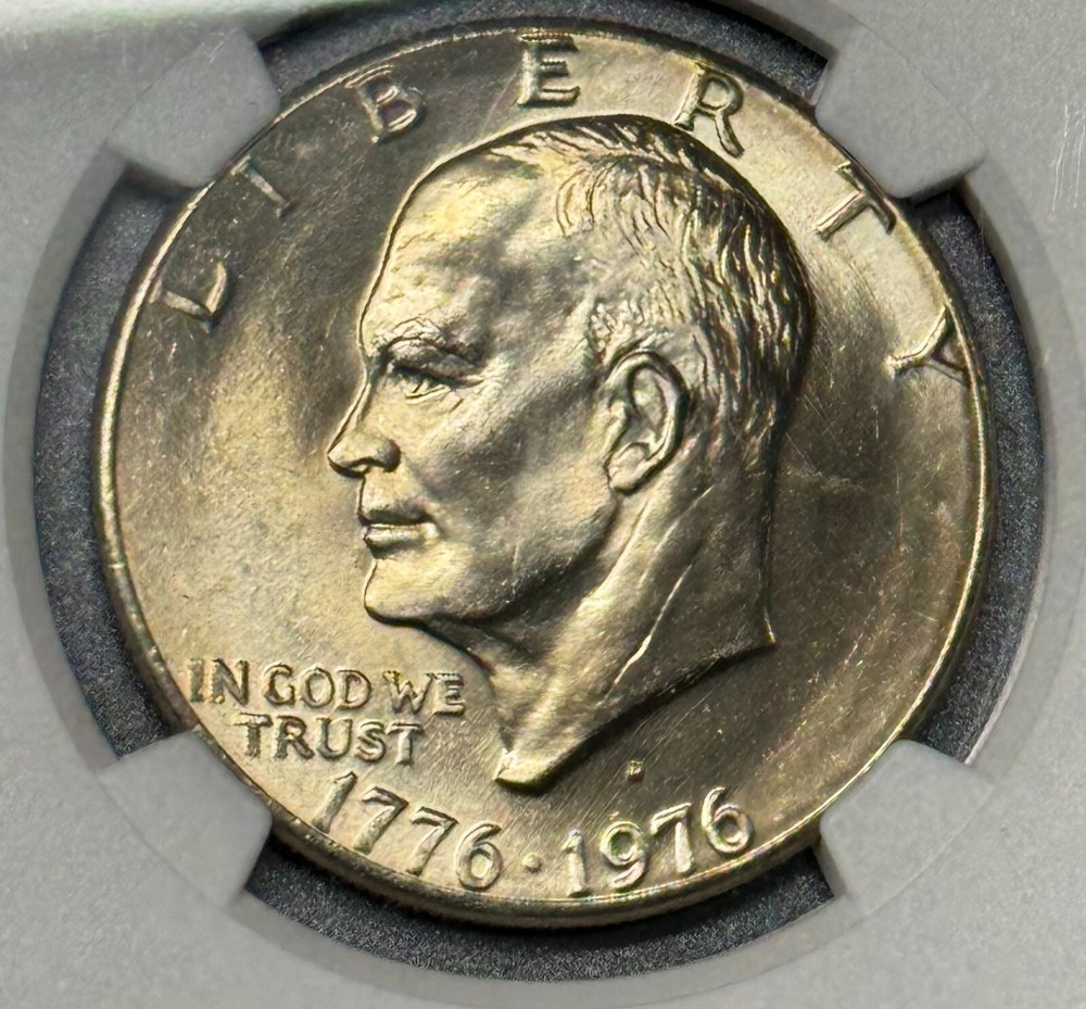 1776 - 1976 D Type 2 Eisenhower Dollar - NGC MS66