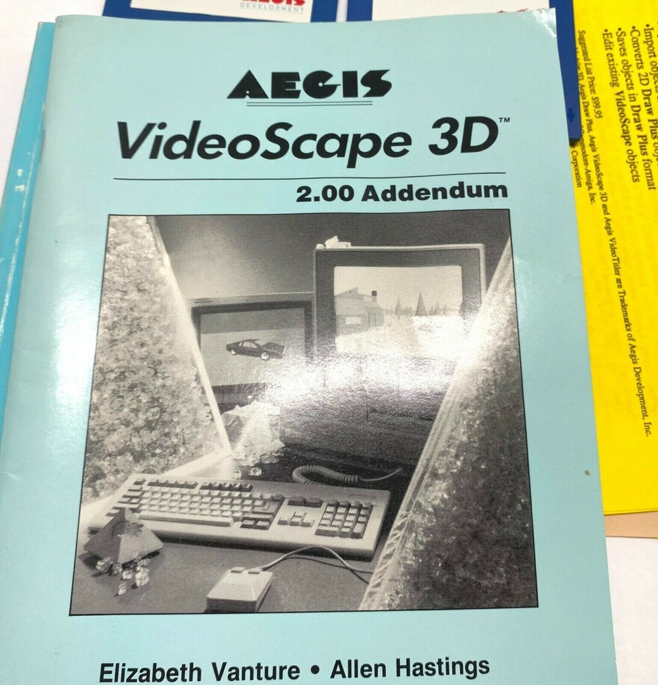VideoScape 3D Software Aegis Development for Commodore Amiga 1987 User Guide