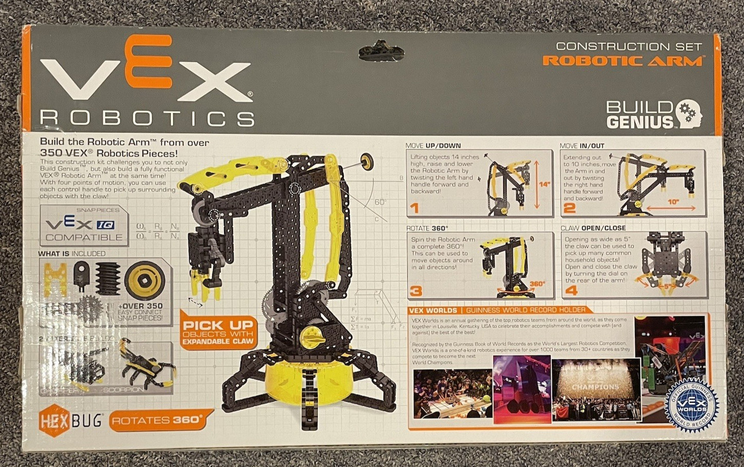 HEXBUG VEX Robotic Arm Construction Kit STEM New In Package - Factory Sealed