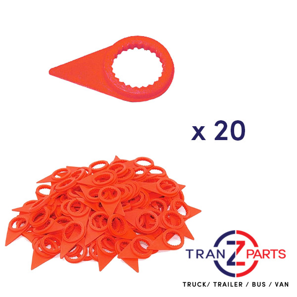 CHECKPOINT WHEEL NUT INDICATOR - 32MM RED POINTER GENUINE x 20